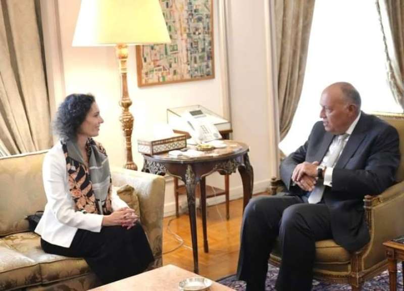 وزير الخارجية يستقبل وزيرة خارجية بلچيكا في القاهرة