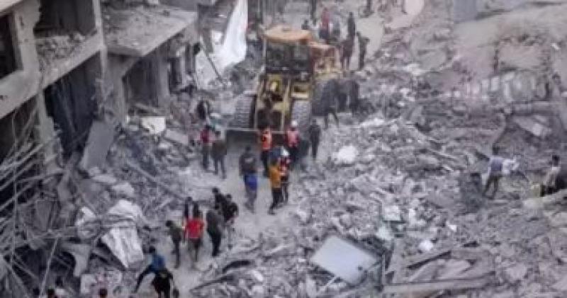 مشاهد الدمار من عمارات المخابرات غربي غزة
