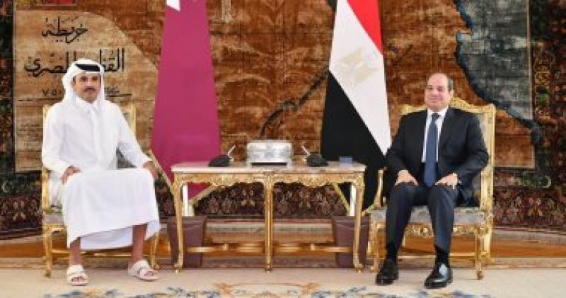 مباحثات هامة بين الرئيس السيسي وأمير دولة قطر لبحث الأوضاع الكارثية في غزة