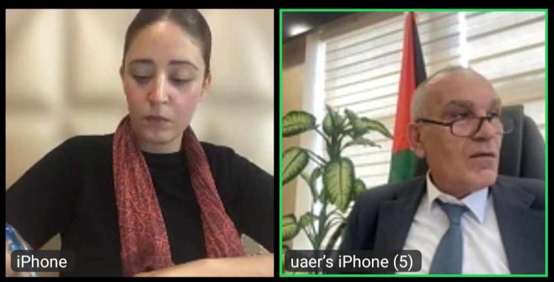 محررة النهار مع وزير الاتصالات الفلسطيني عبر زووم