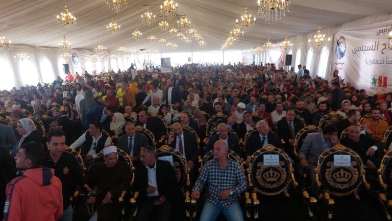 آلاف المواطنين بكفر الشيخ يشاركون في المؤتمر الجماهيرى الحاشد لدعم الرئيس السيسي