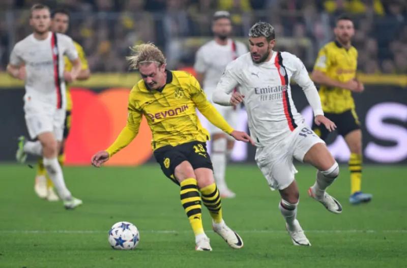 تعادل إيجابى بنتيجة 1 / 1 بين الميلان وبروسيا دورتموند فى الشوط الاول