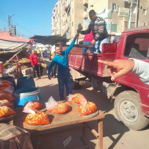 رفع 892 حالة إشغال طريق مخالف من شوارع 5 مدن بالبحيرة