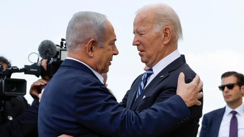 الرئيس الامريكي بايدن ورئيس وزراء الكيان الصهيوني