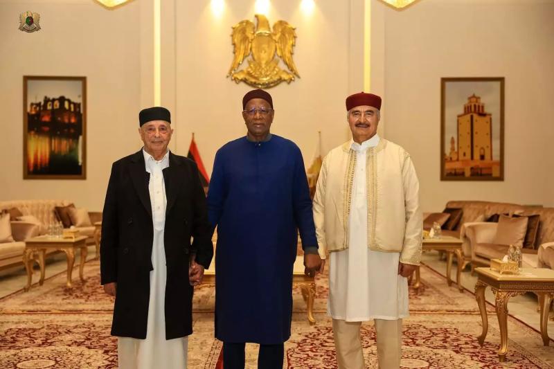 جانب من لقاءات باتيلي مع رئيس مجلس النواب وقائد الجيش الليبي
