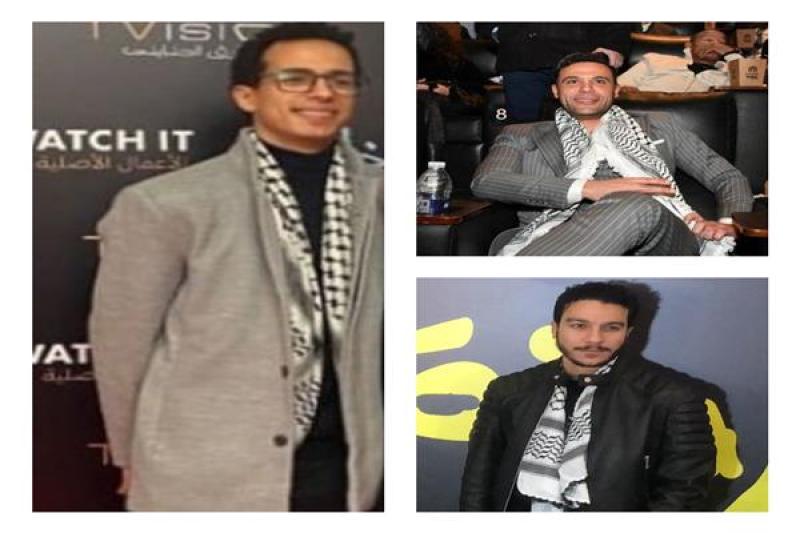 نجوم ارتدوا الشال الفلسطيني