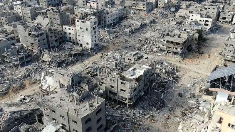 صورة للارض المحروقة في غزة