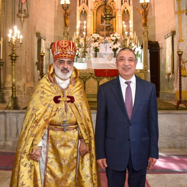 محافظ الإسكندرية يشارك  طائفة الأرمن الأرثوذكس احتفالات عيد الميلاد