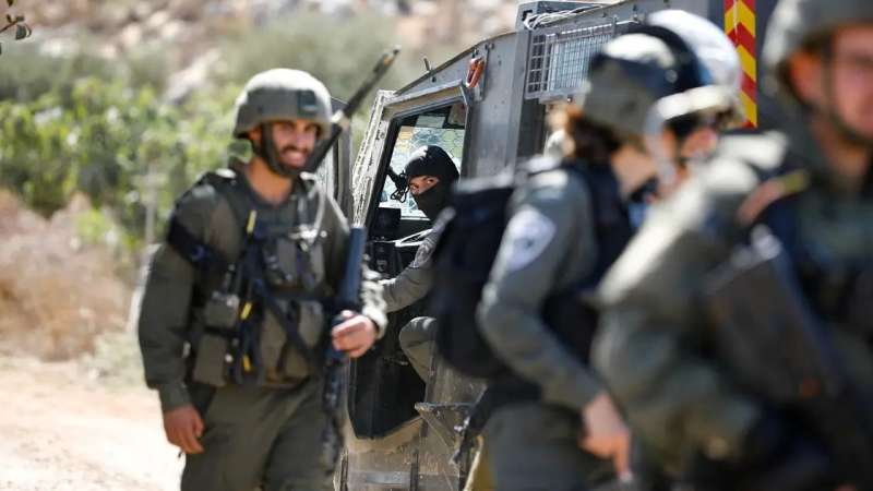 جانب من عمليات الاقتحام في نابلس بالضفة الغربية المحتلة