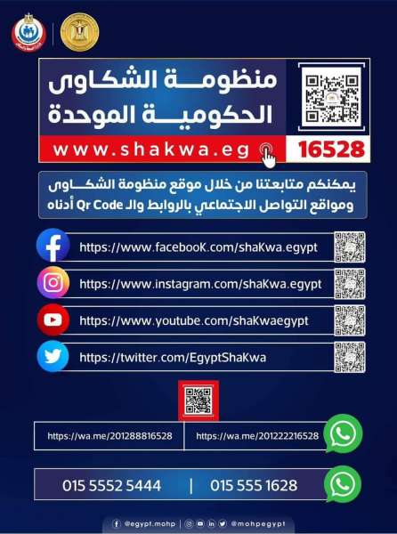 وكيل صحة سوهاج : الإستجابة ل  1736 شكوي من أصل 1770 بواقع 98٪