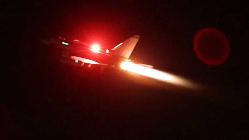 طائرات الاف 16 الامريكية تقصف مواقع الحوثي