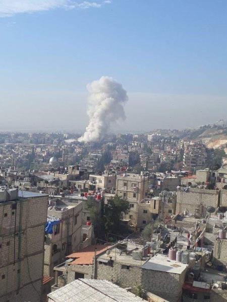 غارة إسرائيلية  على حي المزة بـ العاصمة السورية دمشق