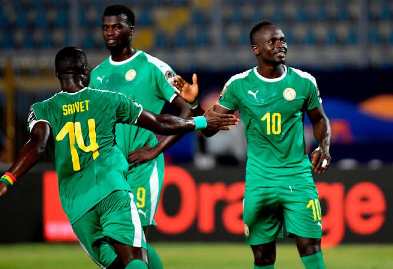 منتخب السنغال يسجل الهدف الاول ضد غينيا عن طريق اللاعب عبدالله سيك