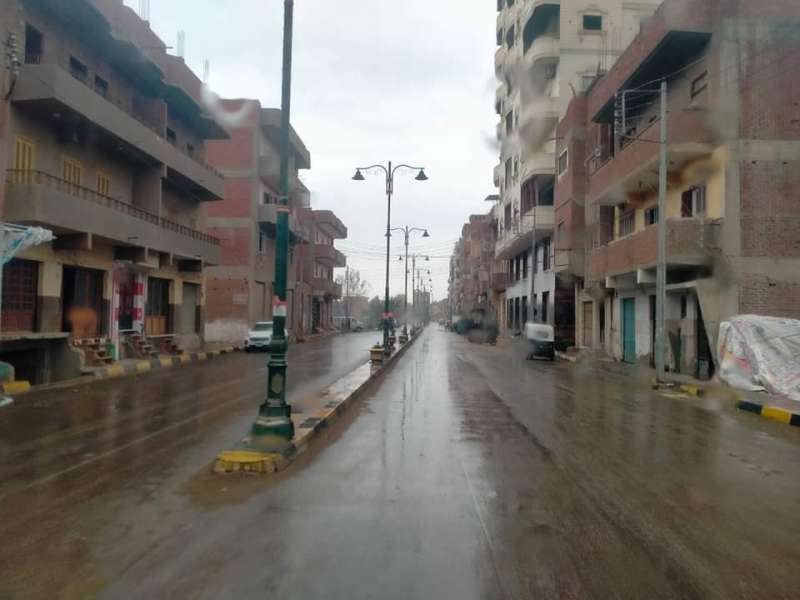 سقوط أمطار متفاوتة الشدة على محافظة المنوفية