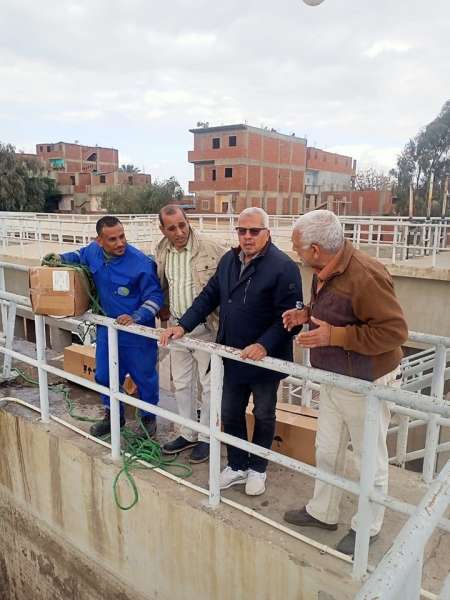 رئيس مياه المنوفية يتفقد محطة معالجة كفر الخضرة بالباجور