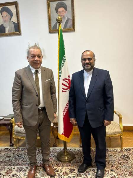 لقاء السفير الإيراني محمد حسين سلطاني مع النائب والإعلامي أسامة شرشر
