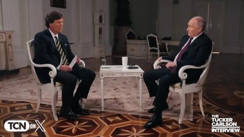 الرئيس الروسي بوتين لتاكر كارلسون: الحرب ستنتهي إذا توقفت واشنطن عن تزويد أوكرانيا بالأسلحة