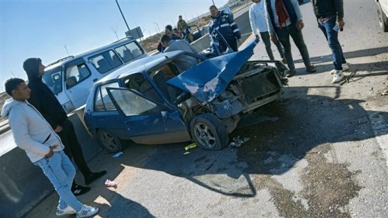 إصابة 5 أشخاص في حادث تصادم سيارة ملاكي بتروسيكل في الفيوم