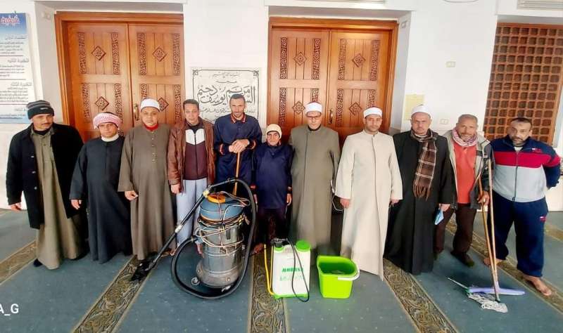 حملة نظافة مكبرة بمساجد بورسعيد استعدادا لشهر رمضان الكريم