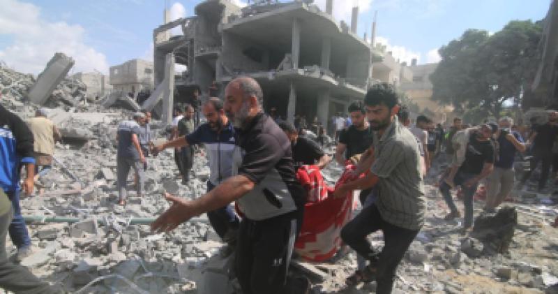 جانبا من الدمار الشامل الذي لحق بغزة