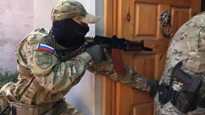 قوات الامن الروسية في موقع المسلحين في انجوشيا