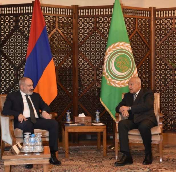 أبو الغيط يستقبل رئيس وزراء أرمينيا ويشيد بدعم بلاده للقضية الفلسطينية
