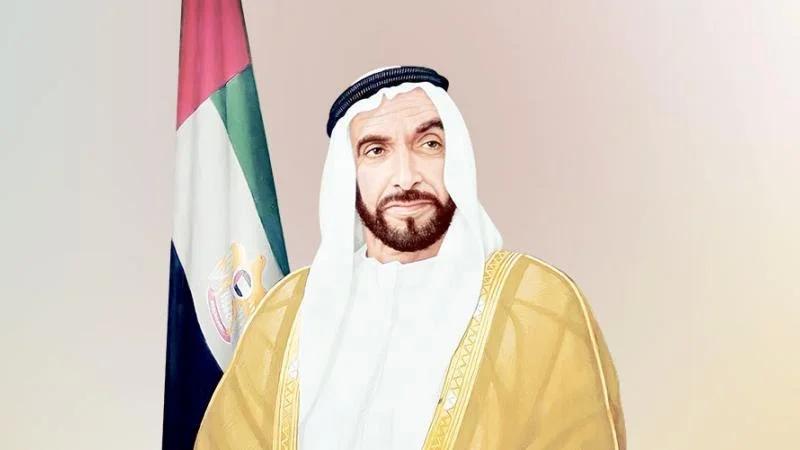 صورة الراحل الشيخ زايد بن سلطان مؤسس وزعيم الامارات الراحل