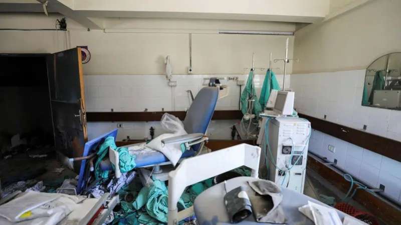 صورة من داخل مجمع الشفاءالطبي في غزة