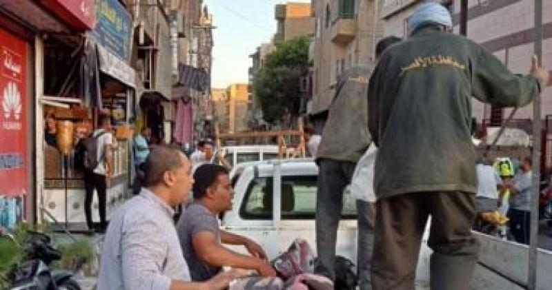 3495 مخالفة باعة جائلين ورفع اشغالات طريق في الجيزة