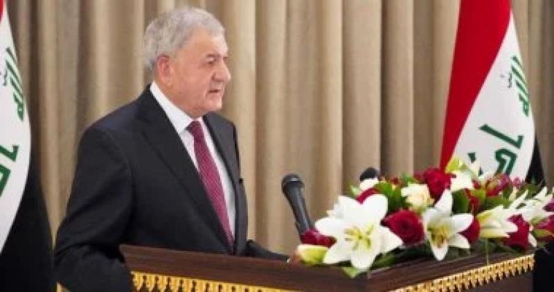 الرئيس العراقي جمال رشيد خلال لقاء نظيره التركي في بغداد