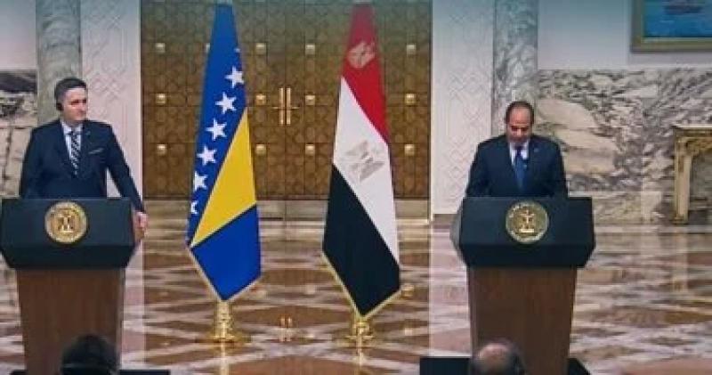 تعزيز التعاون المشترك بين مصر والبوسنة وتهدئة التوتر الاقليمي من اهم محاور القمة بين زعيمي البلدين