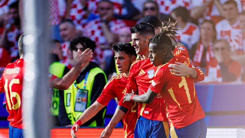 إسبانيا تفوز على كرواتيا بثلاثية نظيفة في يورو 2024