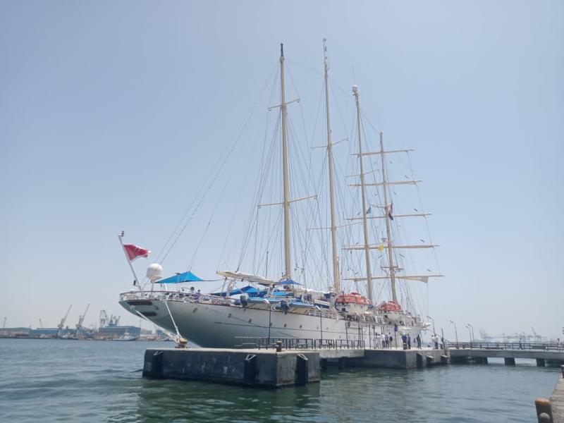 ميناء بورسعيد السياحي  يستقبل 170 سائح على متن السفينة الشراعية STAR CLIPPER