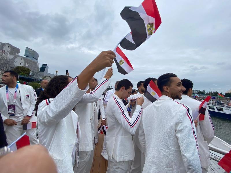 رفع علم مصر في حفل انطلاق أولمبياد باريس 2024