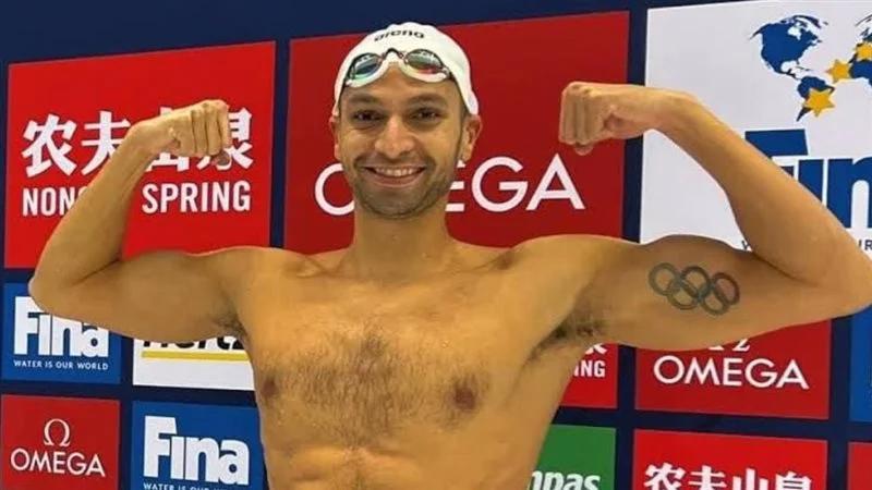 السباح المصري مروان القماش ينسحب من سباق السباحة 1500 متر بسبب الإصابة