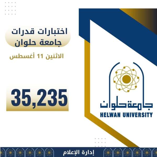 35235 طالبًا وطالبة استقبلتهم جامعة حلوان لاختبارات القدرات حتى الاثنين 12 أغسطس