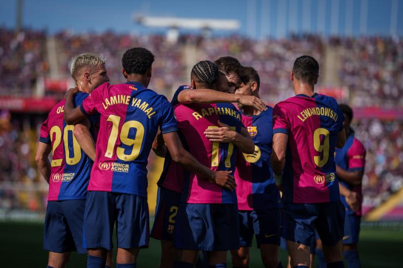 الشوط الأول.. برشلونة يتقدم بثنائية أمام جيرونا في الدوري الإسباني