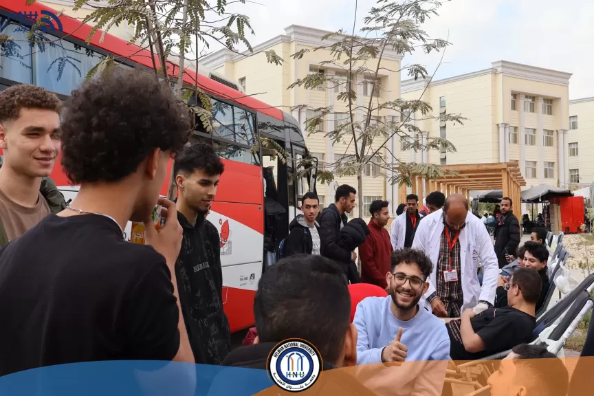 جامعة حلوان الأهلية تُطلق حملة للتبرع بالدم تحت شعار ”أنقذ حياة”