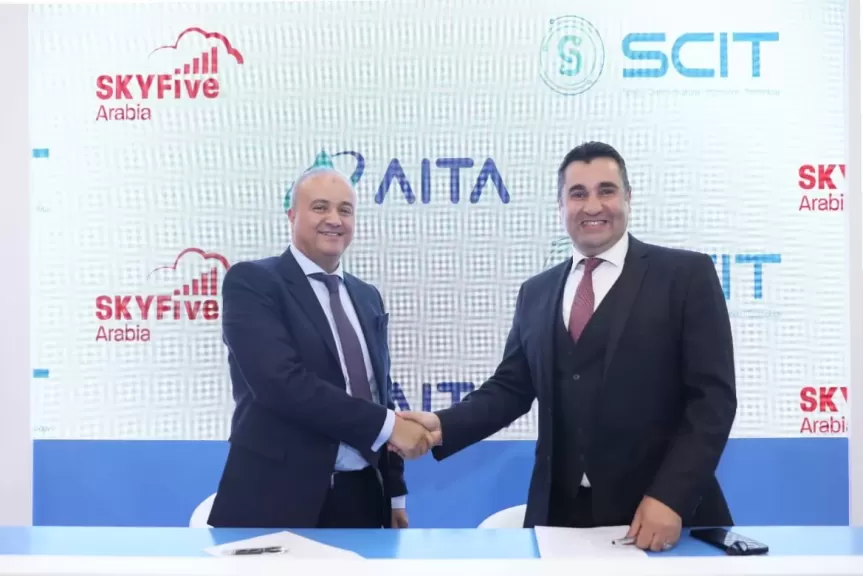 تعاون إستراتيجي  بين AITA و Arabia SKYFive لتقديم خدمات الاتصال عالي السرعة على الطائرات