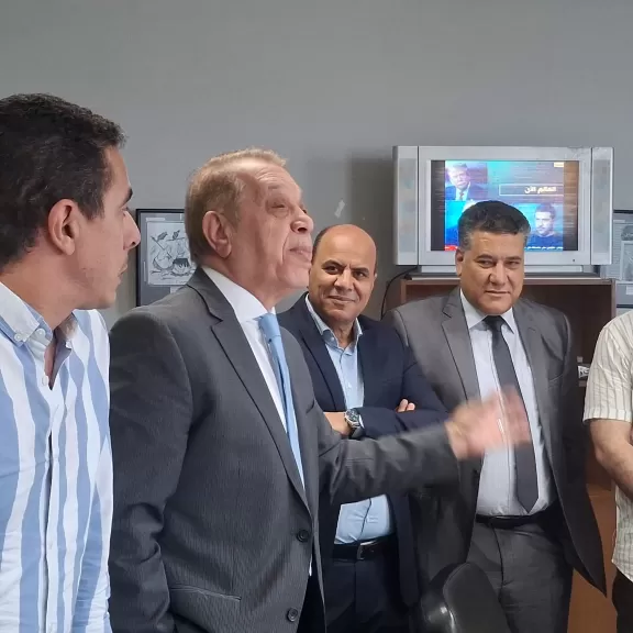 مقلد وشرشر في ضيافة الكاتب الصحفي أحمد أيوب في دار التحرير