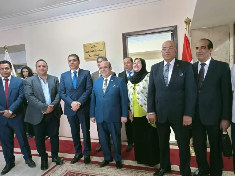 مساعدي وزير العدل يفتتحوا مكتب المساعدة القانونية للقضايا العمالية بمحكمة جنوب بنها الإبتدائية