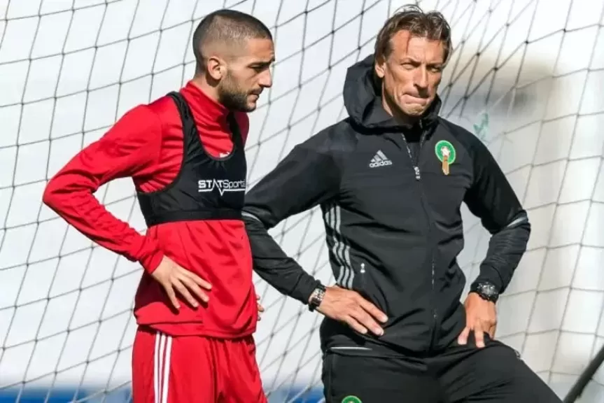 مدرب منتخب السعودية يكشف سر خلافه مع زياش في المغرب