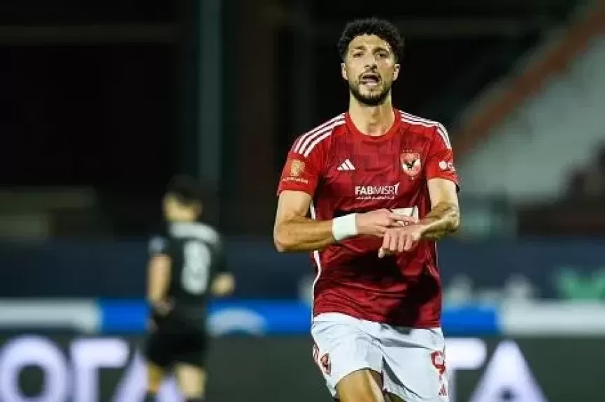 وسام ابو على يسجل الهدف الثالث للاهلى فى شباك المصرى