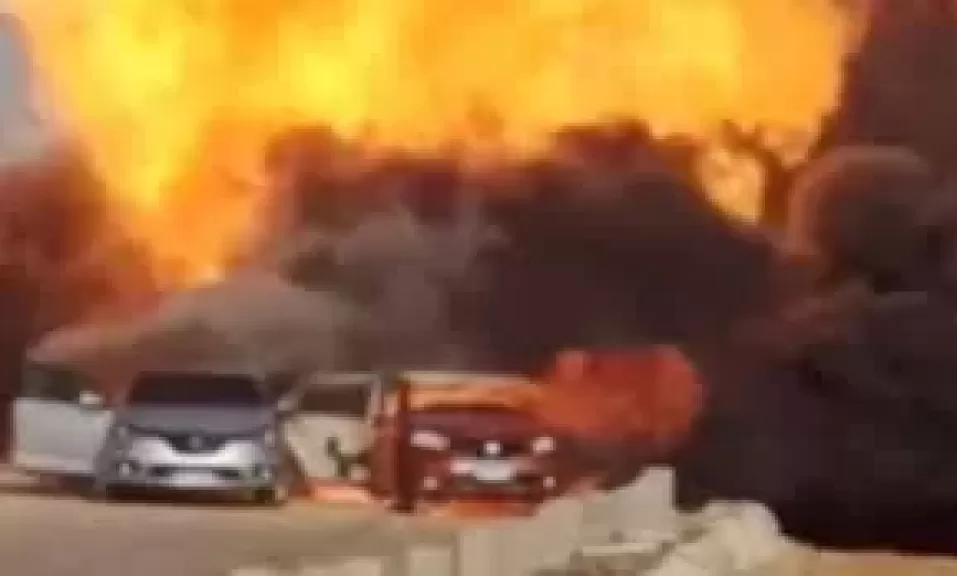 انفجار خط غاز الواحات