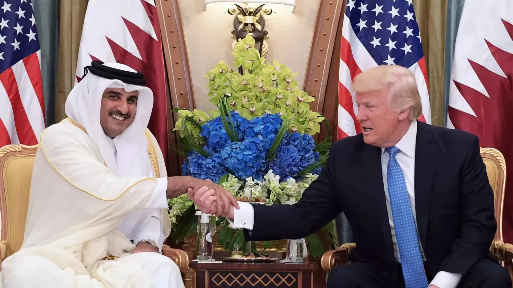 ترامب - قطر - الشيخ تميم بن حمد آل ثاني
