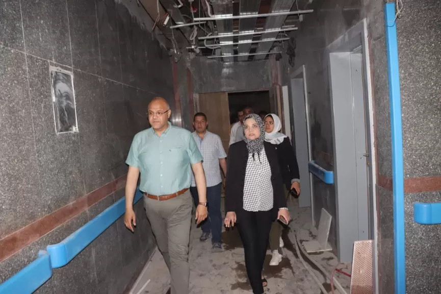 ”عطيه” يتفقد أعمال تطوير مستشفى النيل.. ويشدد على سرعة الإنجاز لخدمة المرضى