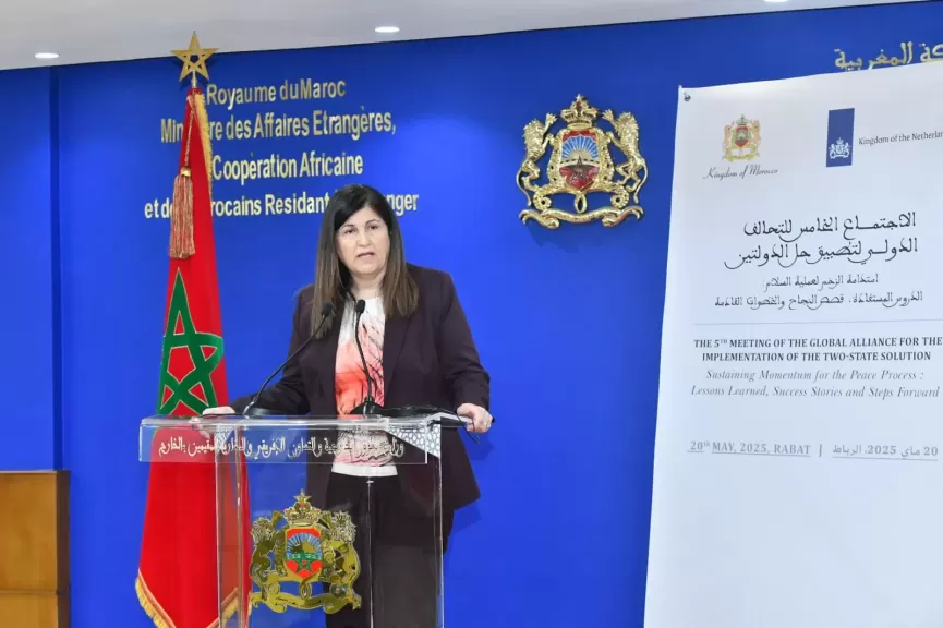 وزيرة الدولة لشؤون وزارة الخارجية الفلسطينية تعرب عن شكرها لملك المغرب  للجهود المبذولة لدعم القضية الفلسطينية والدفع نحو حل الدولتين