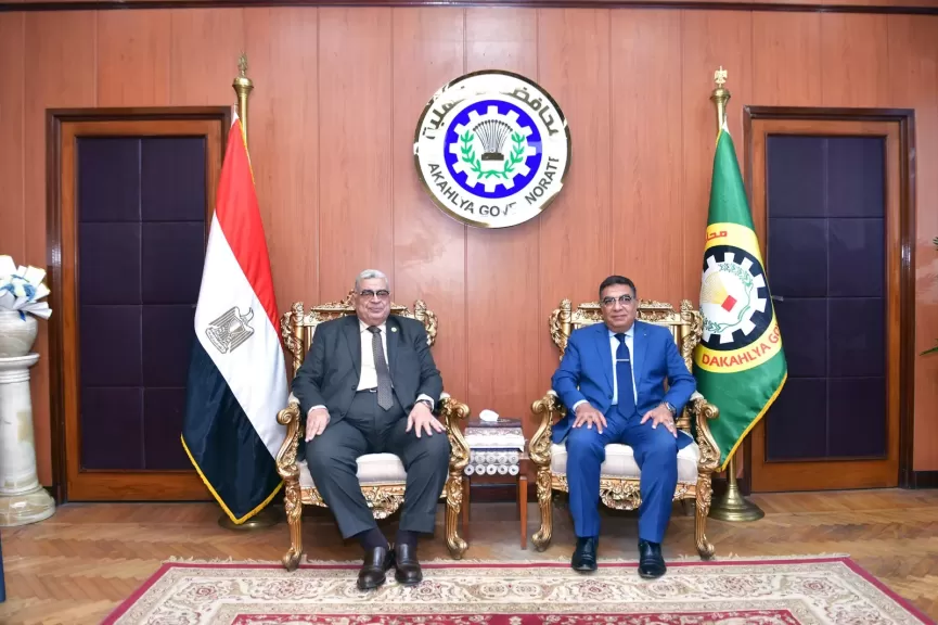 محافظ الدقهلية يستقبل رئيس مجلس الدولة ويضعان حجر الأساس لمبنى مجلس الدولة