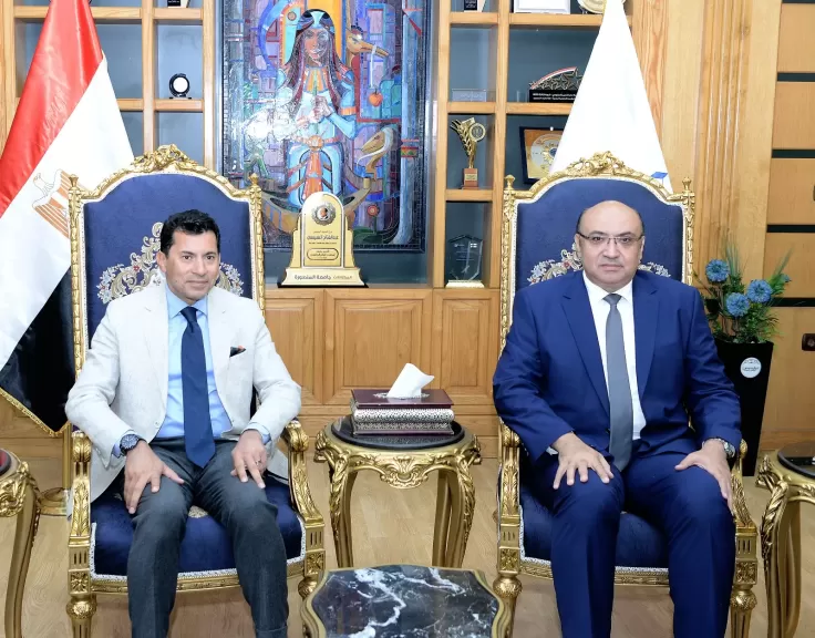 وزير الشباب والرياضة يزور جامعة المنصورة للمشاركة في مناقشة رسالة دكتوراه بكلية التجارة