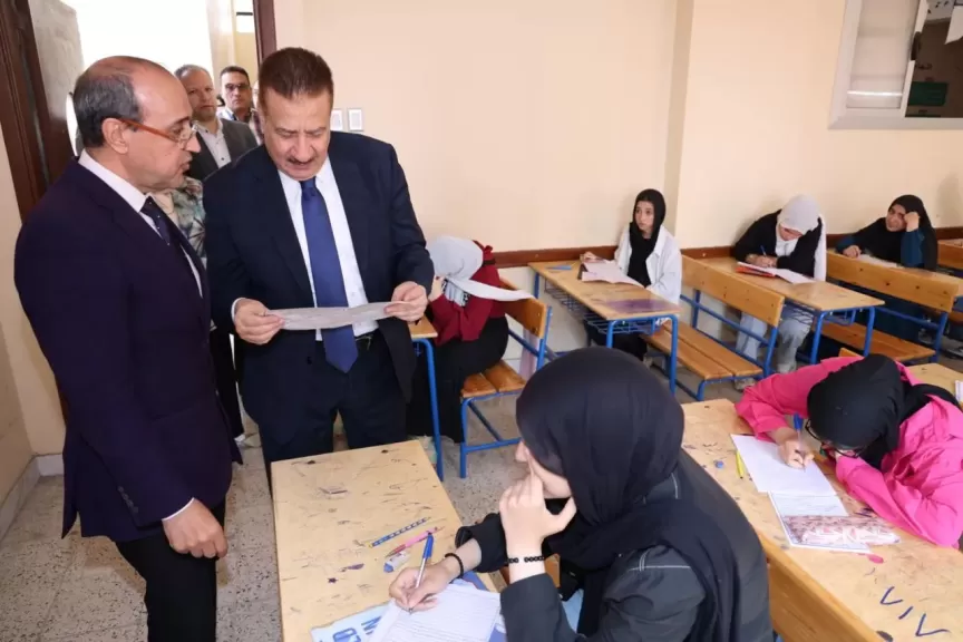 محافظ المنوفية يتفقد انتظام لجان امتحانات الشهادة الإعدادية